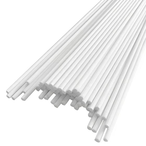 Imagem de Kit 100 Varetas De Fibra De Algodão Branca 25cm P/ Difusor