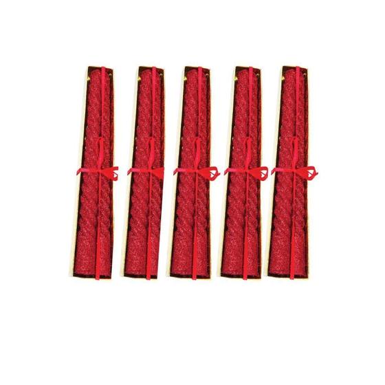 Imagem de Kit 100 Velas Vermelhas Natal Para Castiçal 20 Cm