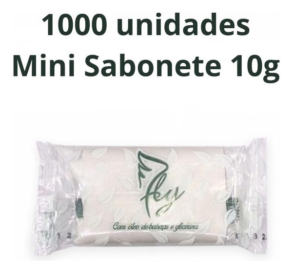 Imagem de Kit 1000 Mini Sabonete 10g Pousada Hotel Motel Airbnb Doação - Fly