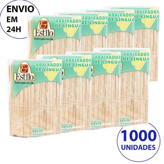 Imagem de Kit 1000 unidades Espátula palito depilação madeira para cera - Estilo