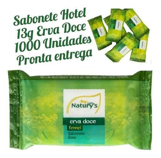 Imagem de Kit 1000Un Mini Sabonetes 13G Erva Doce Motel Hotel Pousada