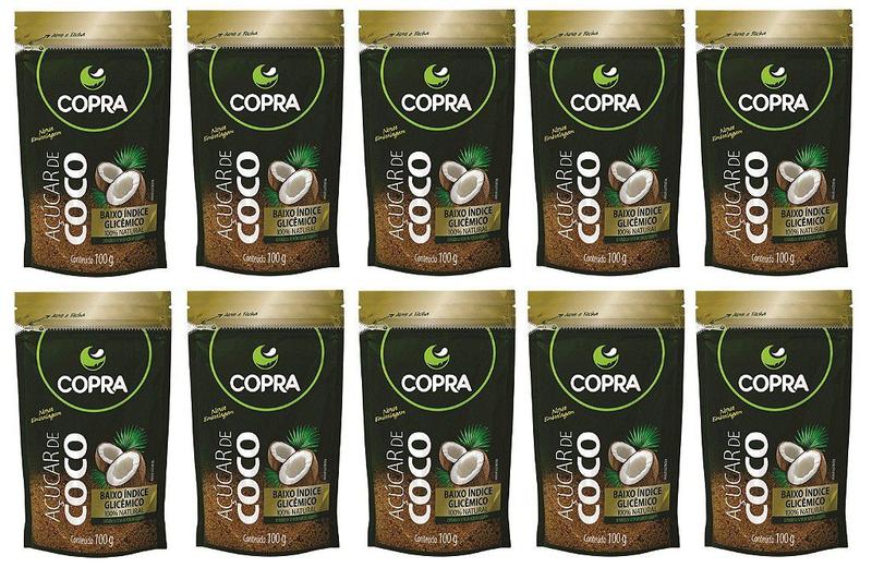 Imagem de Kit 10uni Açúcar de Coco 100gr - Copra
