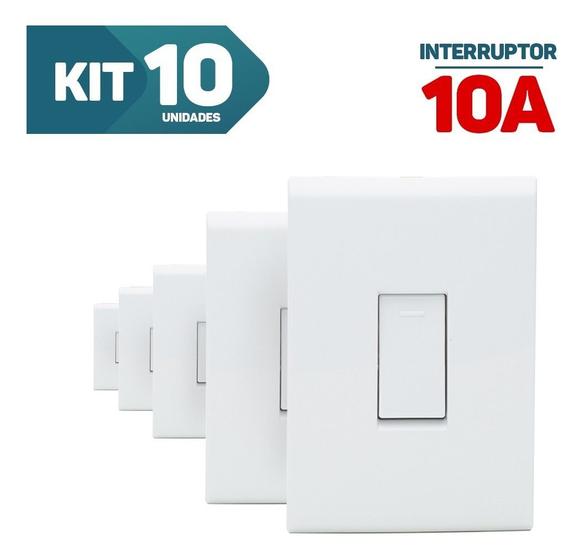Imagem de Kit 10x - Conjunto 4x2 Vertical + Interruptor Paralelo