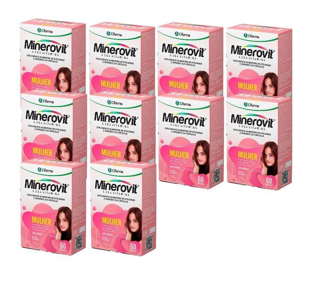 Imagem de Kit 10x Suplemento Minerovit Mulher 60 Cápsulas - Cifarma