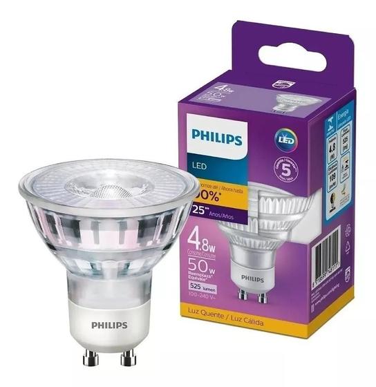 Imagem de Kit 11 Lâmpadas Dicroica Led Philips Gu10 6w 525lm Bivolt