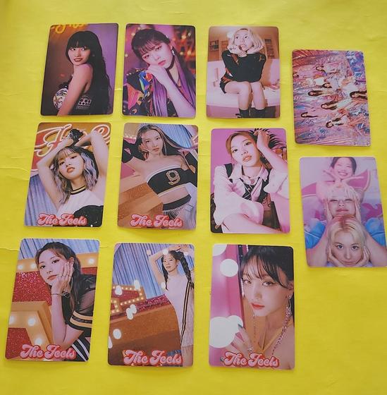 Imagem de Kit 11 Photocards Twice Idol Kpop Set me Free Betweeen Colecionáveis Dupla Face Foto (8x5cm)