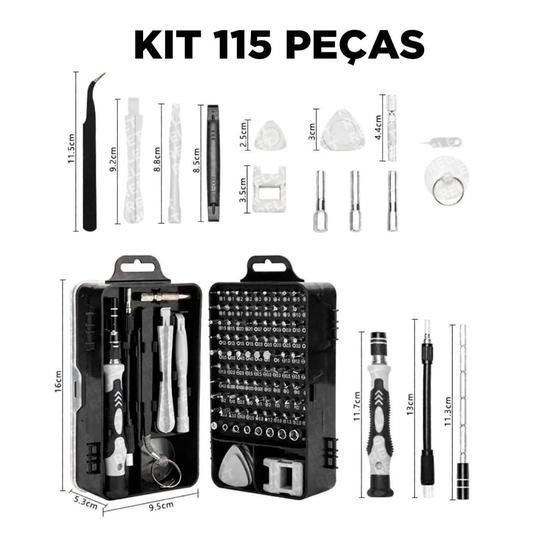 Imagem de Kit 115 Em1 Multi Uso Reparo Profissional Ferramentas