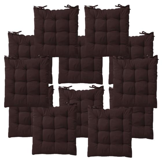 Imagem de Kit 12 Almofadas Assento Futton Design Liso Sofisticado