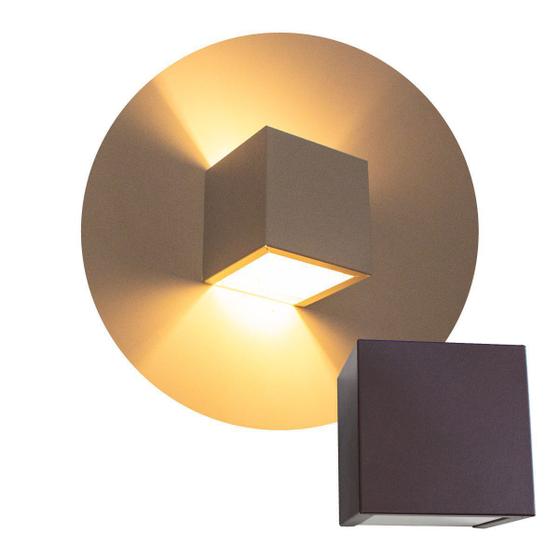 Kit 12 Arandelas 2 Fachos Slim Marrom Luminária Externa ou Interna St397 Menor preço em Kit 12 Arandelas 2 Fachos Slim Marrom Luminária Externa ou Interna St397