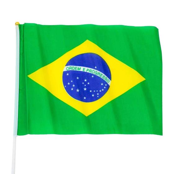 Imagem de Kit 12 Bandeiras Brasil Copa Do Mundo Seleção Bandeirinhas