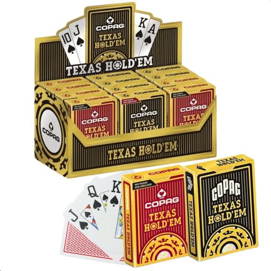 Imagem de Kit 12 Baralho Plástico Texas Hold'em NG - Poker Size Cx 12 COPAG
