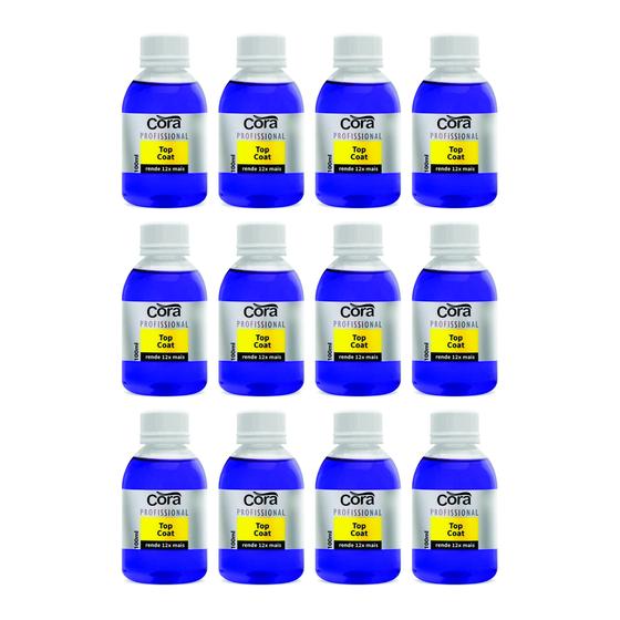 Imagem de Kit 12 Base para Unhas Top Coat 100ml - Cora