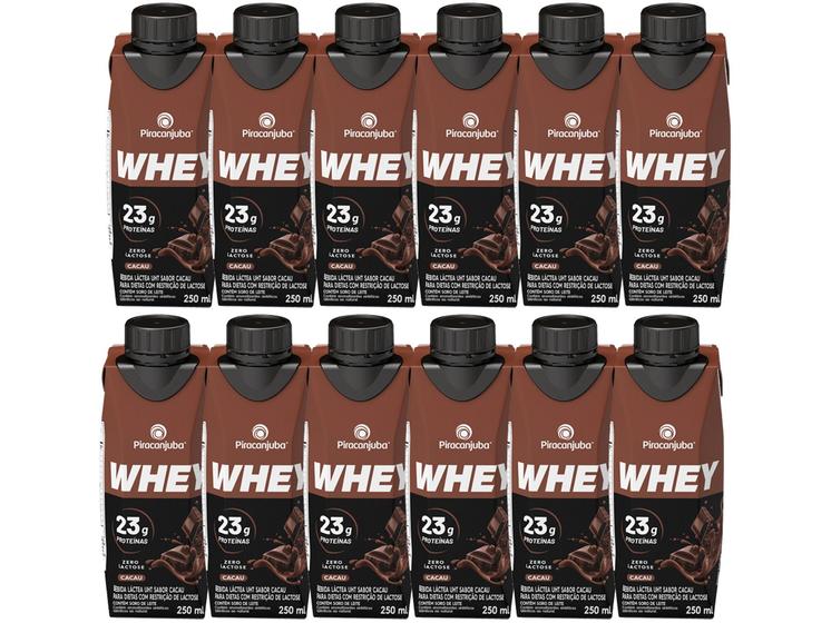 Kit 12 Bebida Láctea Piracanjuba Whey Cacau Menor preço em Kit 12 Bebida Láctea Piracanjuba Whey Cacau
