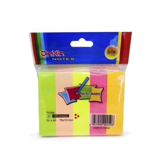 Imagem de Kit 12 Blocos Auto Adesivos Sticky Notes 1200 Fls Neon