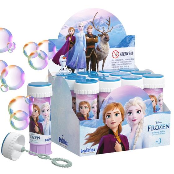 Imagem de Kit 12 Bolinhas de Sabão Frozen c/ Joguinho Caixa Atacado