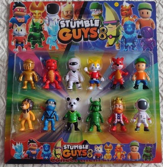 Imagem de Kit 12 Bonecos Personagens Jogo Stumble Guys 7 Cm P/entrega