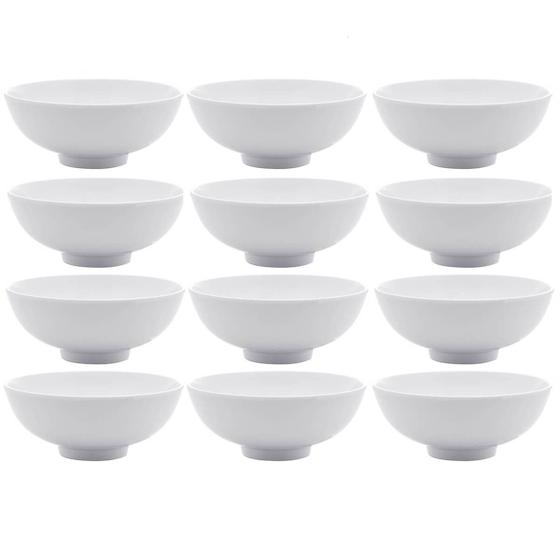 Imagem de Kit 12 Bowls de Melamina 12,5x5cm Cumbuca Pequena Potinho para Sobremesa Frutas