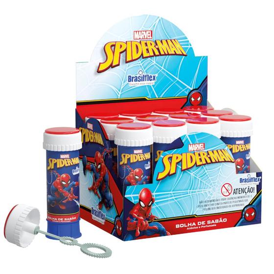 Imagem de Kit 12 Brinquedos Fazer Bolhas Homem Aranha Spider-Man Atacado