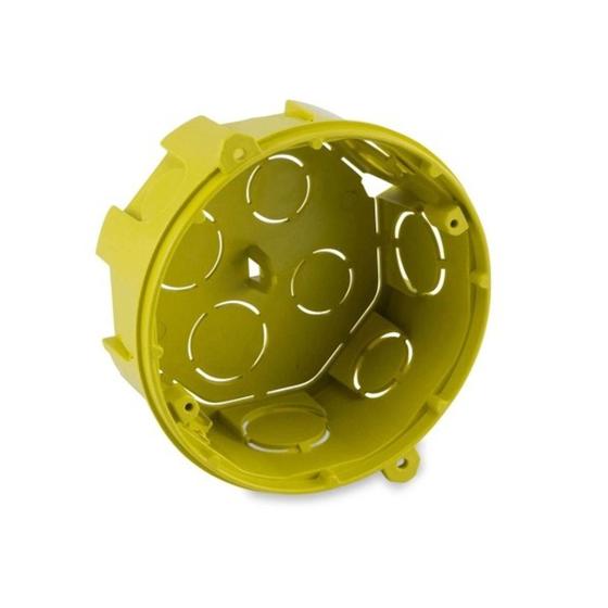 Imagem de kit 12 Caixinhas de Luz PVC Para Laje Octogonal 4x4 Embutir Amarelo