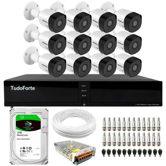 Imagem de Kit 12 Câmeras Intelbras VHD 3230 B G7 Bullet Full HD 1080p Multi HD IP67 + Dvr Tudo Forte TFHDX 3316 16 Canais Com App Xmeye + HD 2TB BarraCuda