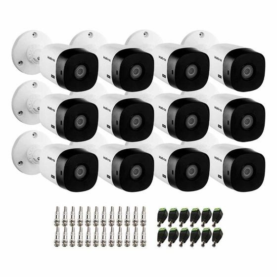 Imagem de Kit 12 Câmeras Intelbras VHL 1220 B G2 Bullet HDCVI LITE Full HD 1080p, Lente 3.6mm, Visão Noturna 20m, IP66 + Conectores