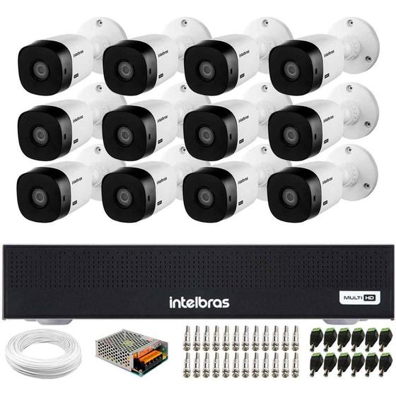 Imagem de Kit 12 Câmeras Intelbras VHL 1220 B G2 HDCVI LITE Bullet Full HD 1080p Visão Noturna 20m IP66 + Dvr Intelbras MHDX 1016-C 16 Canais