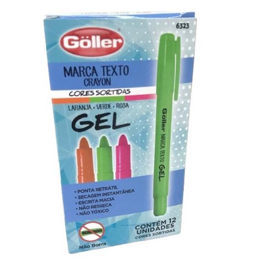 Kit 12 Canetas Gel marca texto em Cores Chamativas Didático - Filó Modas Imagem de Kit 12 Canetas Gel marca texto em Cores Chamativas Didático