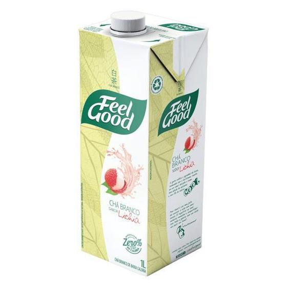 Imagem de Kit 12 Chá Branco Sabor Lichia Feel Good Caixa 1L