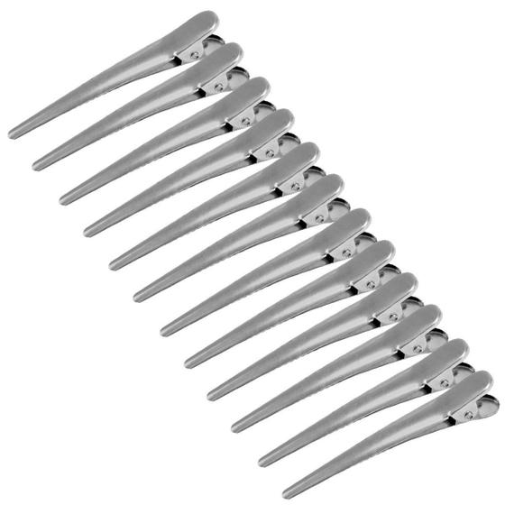 Kit 12 Clips de Metal Curvado Para Prender Cabelo Santa Clara