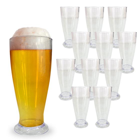 Imagem de Kit 12 Copo Tulipa P/ Chopp Cerveja Acrílico 220Ml 