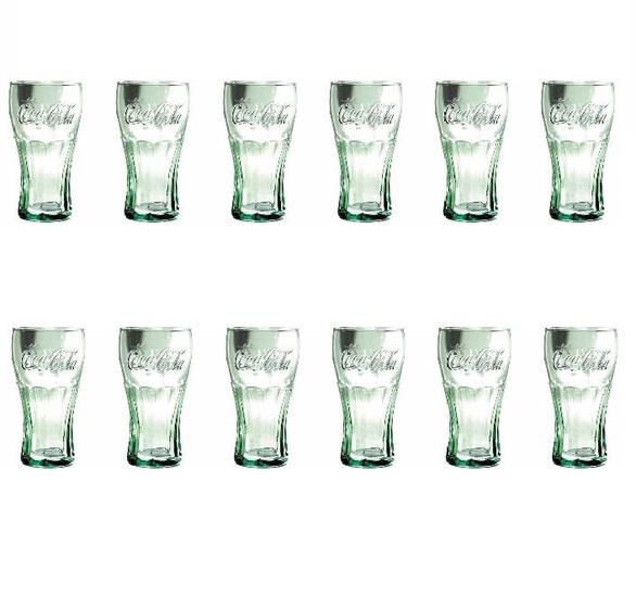 Imagem de Kit 12 Copos Coca Cola Verde Em Vidro