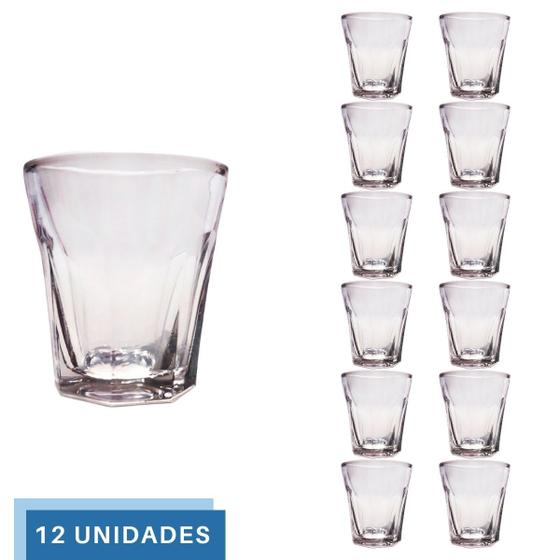 Imagem de Kit 12 Copos Shot Dose Vidro Tequila Vodka Cachaça 45mL Bar