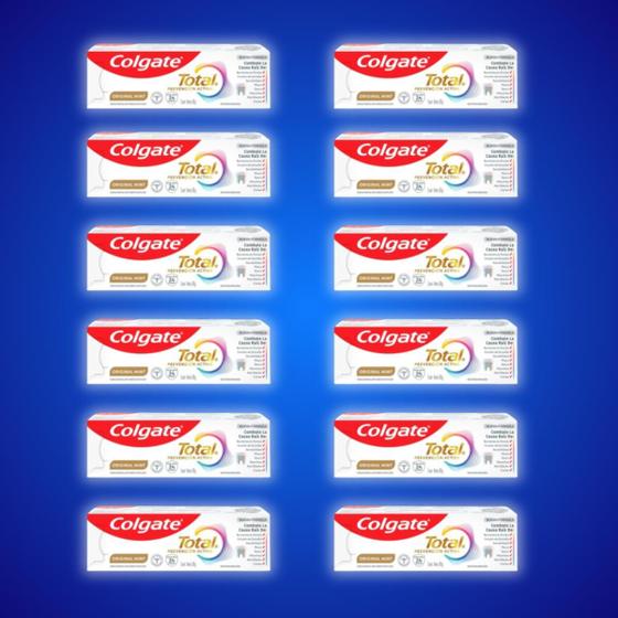 Kit 12 Creme Dental Total Original Mint 30g  Colgate
