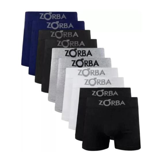 Imagem de Kit 12 Cueca Boxer Algodão S/ Costura Zorba 781 Varias Cores