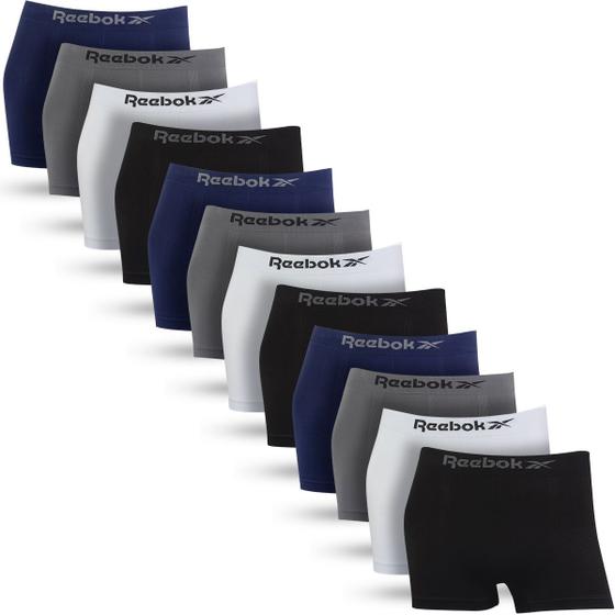 Kit 12 Cuecas Boxer Masculina Sem Costura Microfibra Confortável Reebok Menor preço em Kit 12 Cuecas Boxer Masculina Sem Costura Microfibra Confortável Reebok