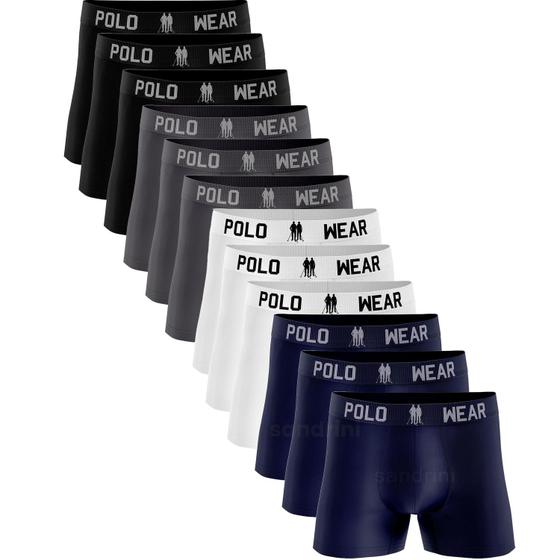 Kit 12 Cuecas Polo Wear Microfibra Sem Costura adulto Original Imagem de Kit 12 Cuecas Polo Wear Microfibra Sem Costura adulto Original