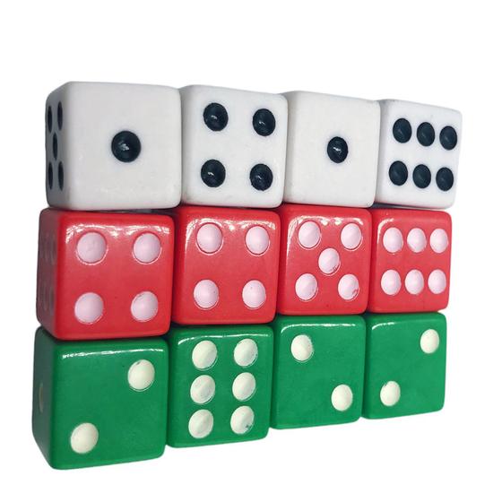 Kit 12 Dados Coloridos para Jogos e Decorações Menor preço em Kit 12 Dados Coloridos para Jogos e Decorações