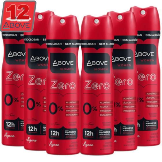 Kit 12 Desodorantes Above Zero Alumínio Fem/Masc - 150ml - Desodorante ...