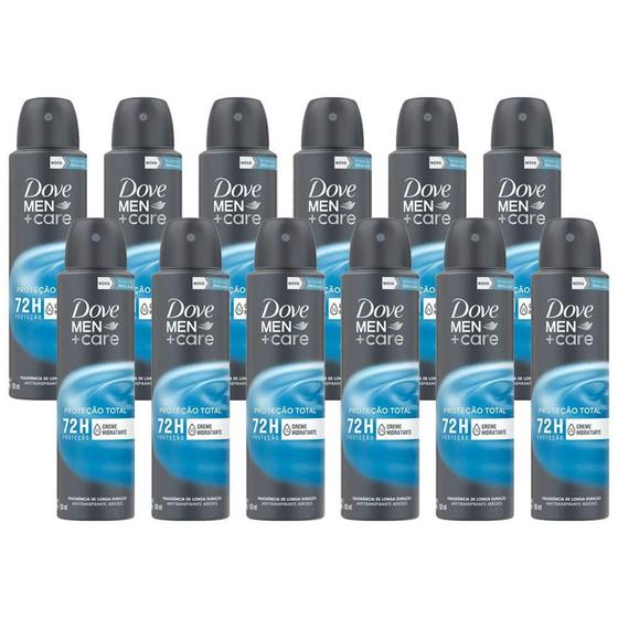 Kit 12 Desodorantes Dove Men+Care Antitranspirante Aerossol Cuidado Total 150ml Menor preço em Kit 12 Desodorantes Dove Men+Care Antitranspirante Aerossol Cuidado Total 150ml