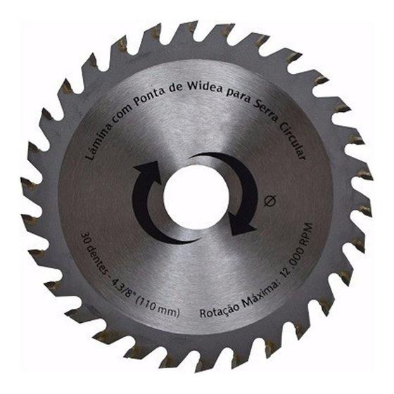 Imagem de Kit 12 Discos De Serra Circular Com 30 Dentes 110mm