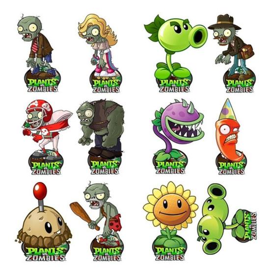 Imagem de Kit 12 - Display De Mesa  Plants Vs Zombies