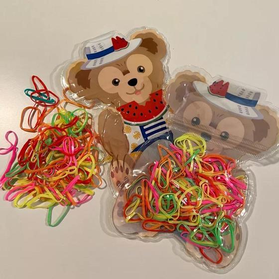 Imagem de Kit 12 embalagens de ursinhos fofos com elásticos para cabelo exclusivo