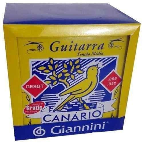 Imagem de Kit 12 Encordoamentos Violão Canário Giannini 6 Cordas Nylon