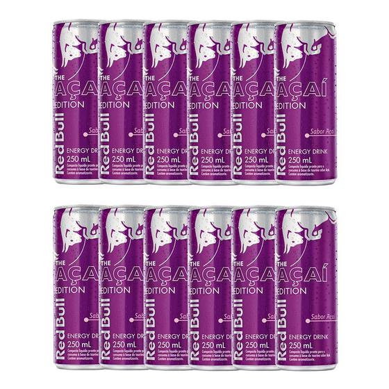 Imagem de Kit 12 Energético Red Bull Edition Sabor Açaí 250ml