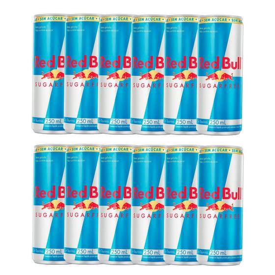 Kit 12 Energético Red Bull Sugarfree 250ml Menor preço em Kit 12 Energético Red Bull Sugarfree 250ml