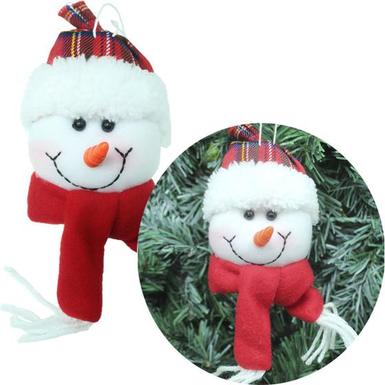 Imagem de Kit 12 Enfeite Pendentes Árvore De Natal Boneco De Neve 20cm