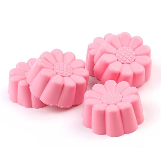 Imagem de Kit 12 Formas De Silicone Cupcake Girassol Bolo Forno