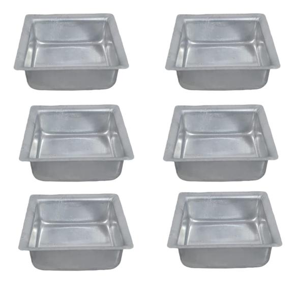 Imagem de Kit 12 Formas N 2  Em Aluminio P/ Pão De Mel Qaudrada
