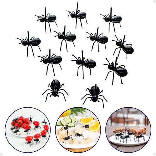 Kit 12 Formiga Decorativas Enfeite Decoração Espeto Petisco