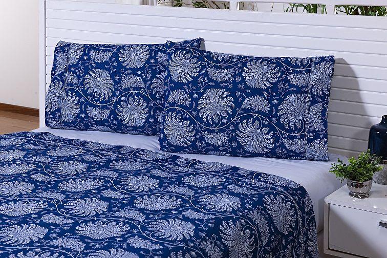 Imagem de Kit 12 Fronhas Avulsas 80x60cm Percal 100% Algodão 180 Fios Estampado Mandala c/ Barrado